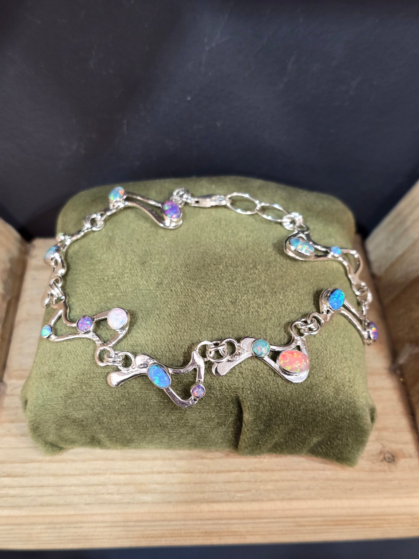 Lavan Sterling Silver Multi-Stone Opal Bracelet