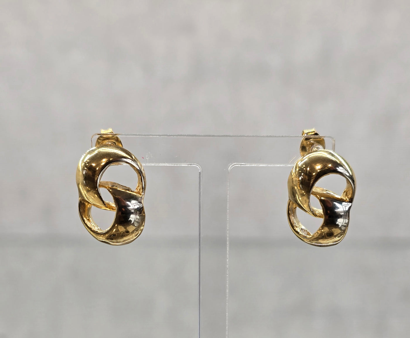 Gold Vermeil Double Loop Stud Earrings