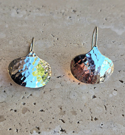 Hammered Scoop Earrings