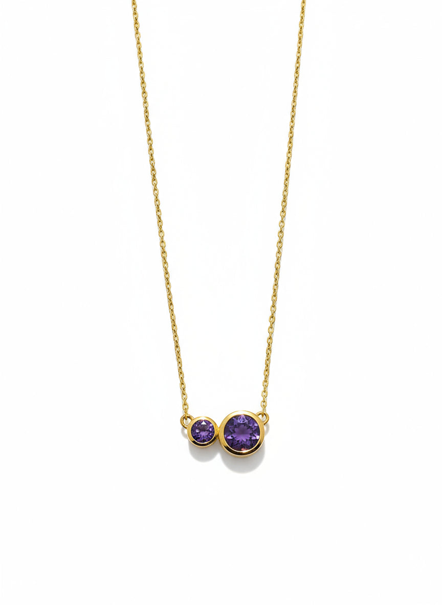 Unique & Co Gold Vermeil Amethyst Pendant Necklace