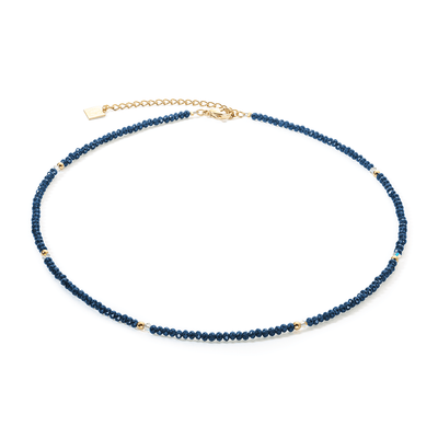 Coeur De Lion Little Twinkle Gold and Dark Blue Necklace - Rococo Jewellery