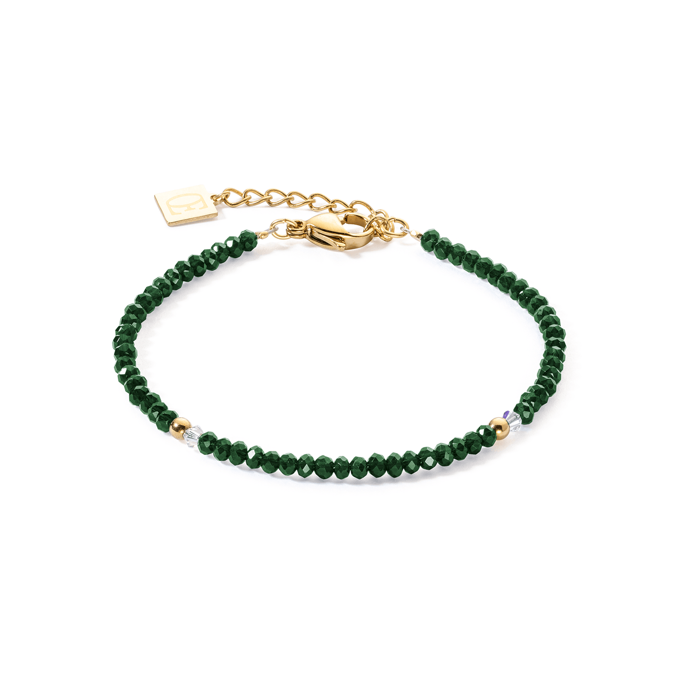 Coeur De Lion Little Twinkle Gold and Dark Green Bracelet - Rococo Jewellery