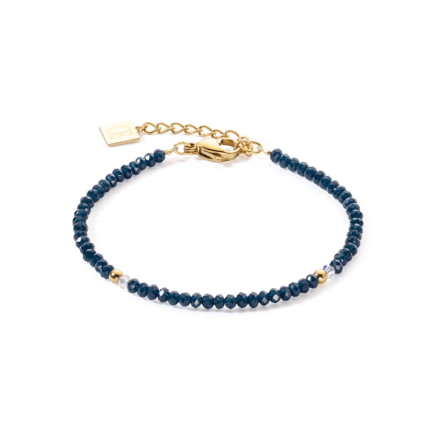 Coeur De Lion Little Twinkle Gold and Dark Blue Bracelet - Rococo Jewellery