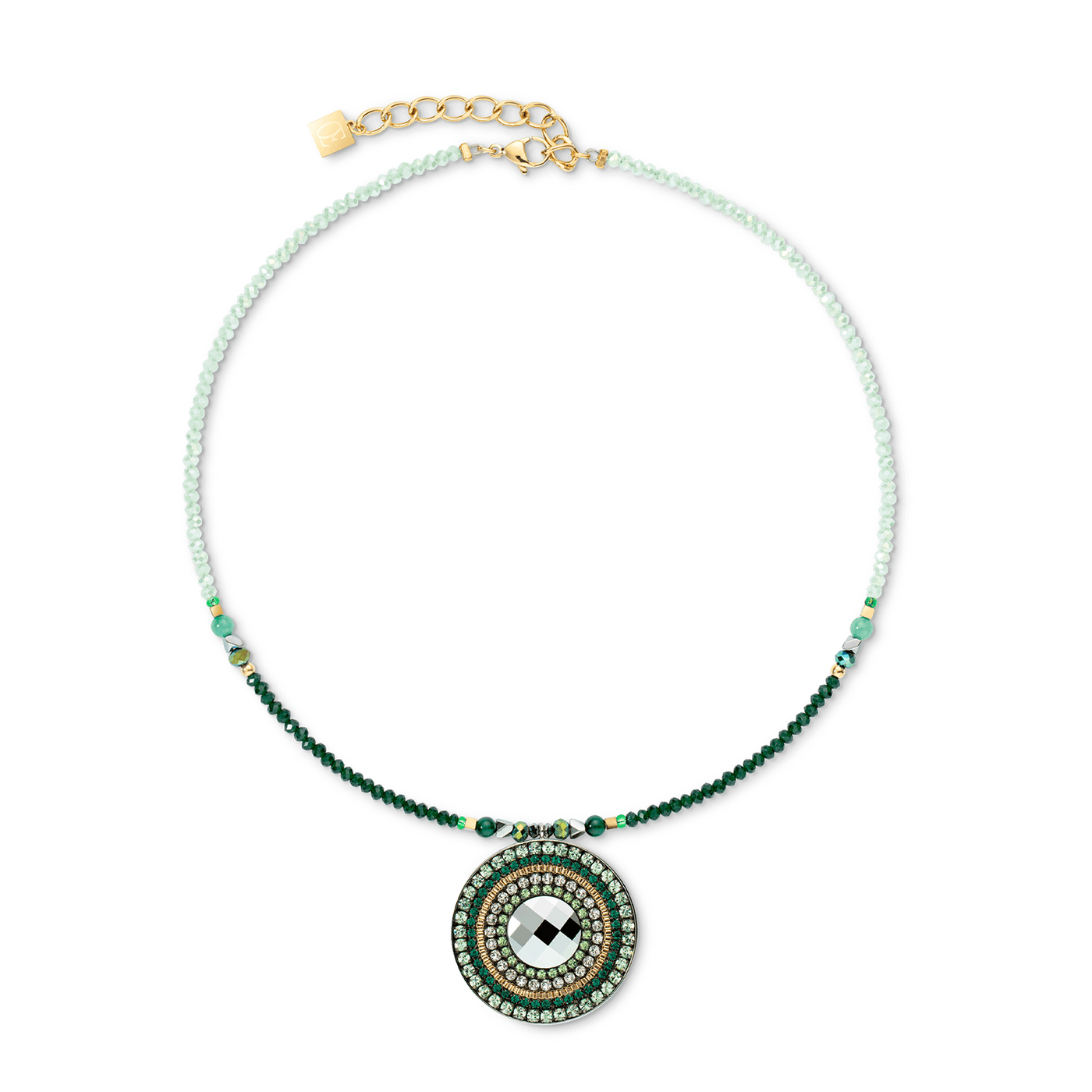 Coeur De Lion Amulet Gold and Green Necklace - Rococo Jewellery