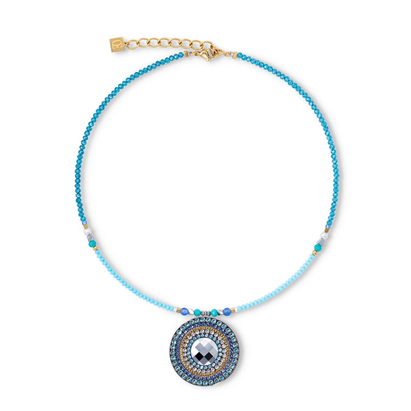 Coeur De Lion Ocean Vibes Turquoise Amulet Necklace - Rococo Jewellery