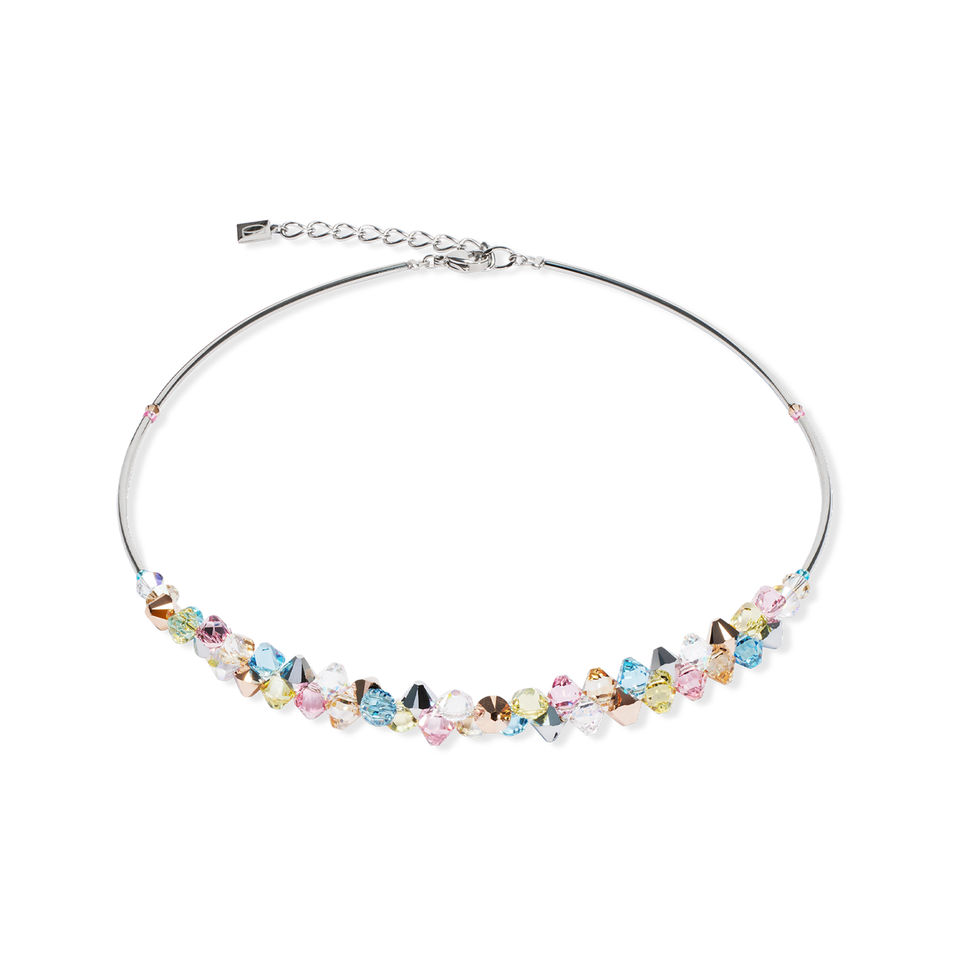 Coeur De Lion Silver Pastel Crystal Necklace