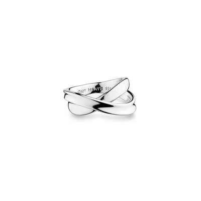 Kit Heath Sterling Silver Serenity Grande Crossover Ring