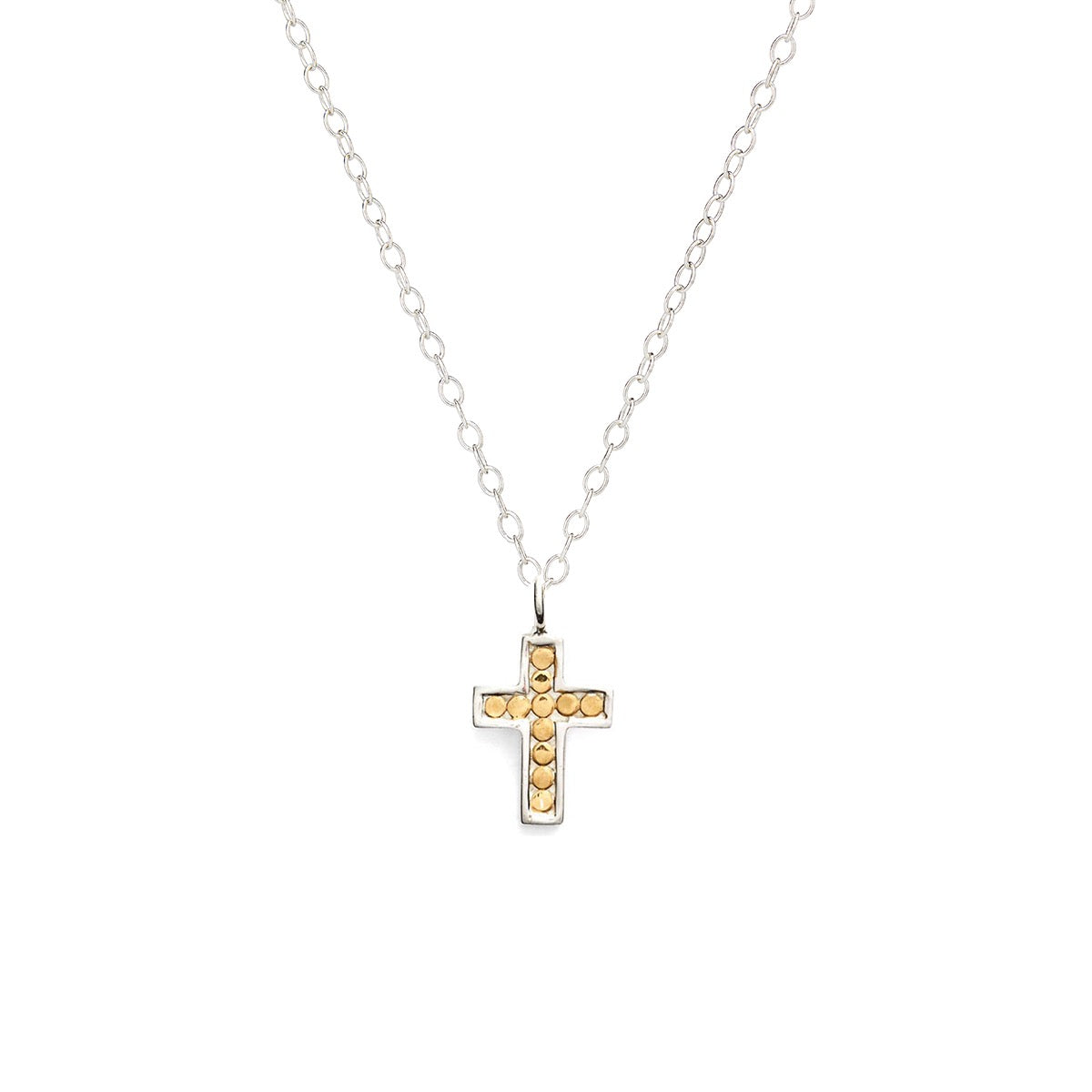 Anna Beck Gold Silver Small Cross Pendant Necklace