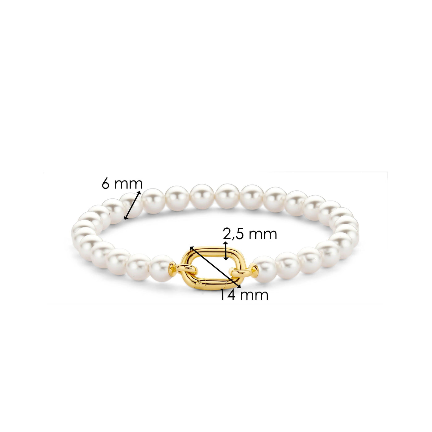 Ti Sento Gold Small Pearl Bracelet - Rococo Jewellery