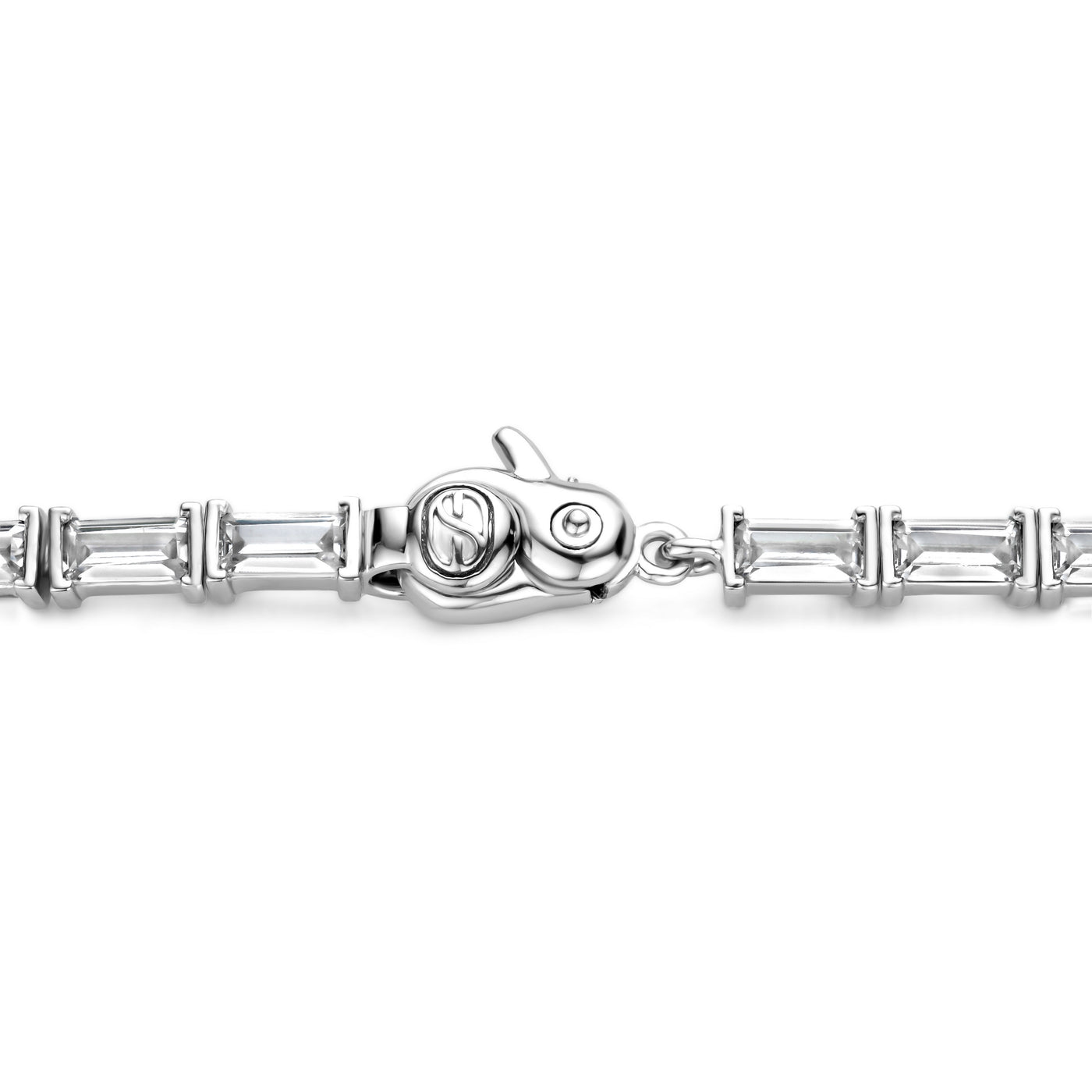 Ti Sento Sterling Silver Emerald-Cut Cubic Zirconia Bracelet