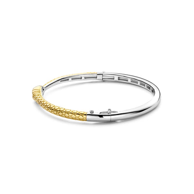 Ti Sento Gold Cubic Zirconia Snake Bangle