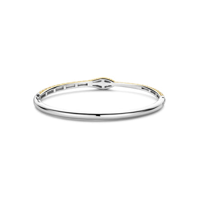 Ti Sento Gold Cubic Zirconia Snake Bangle