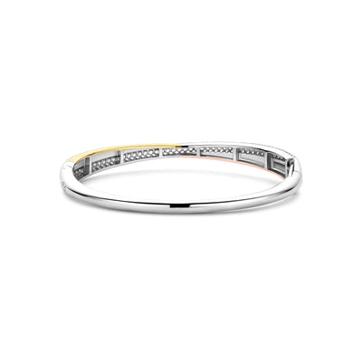 Ti Sento Cubic Zirconia Tricolour Bangle