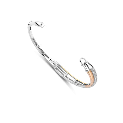 Ti Sento Cubic Zirconia Tricolour Bangle