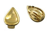 Gold Vermeil Reflective Teardrop Clip On Earrings
