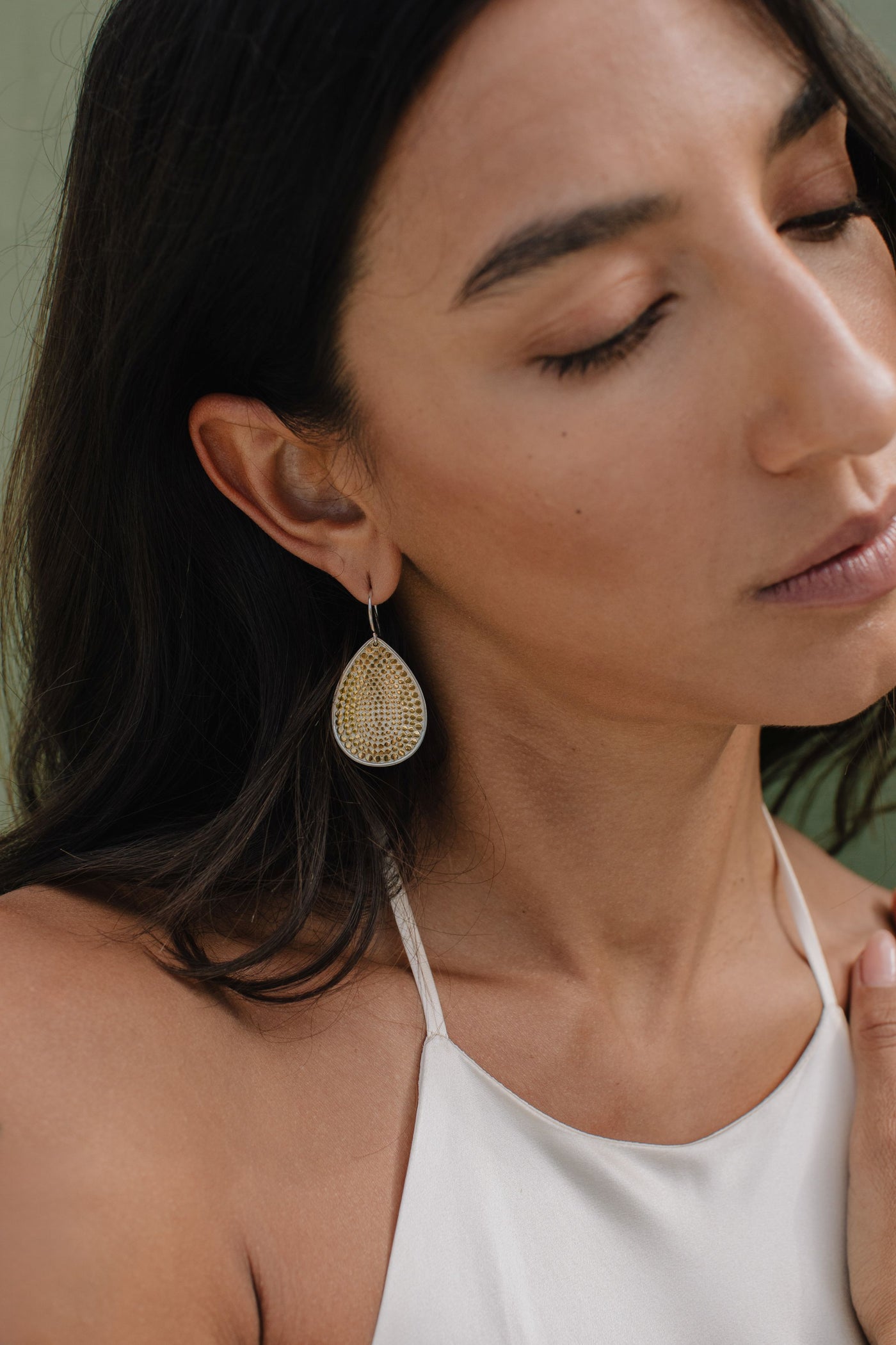 Anna Beck Dotted Teardrop Drop Earrings