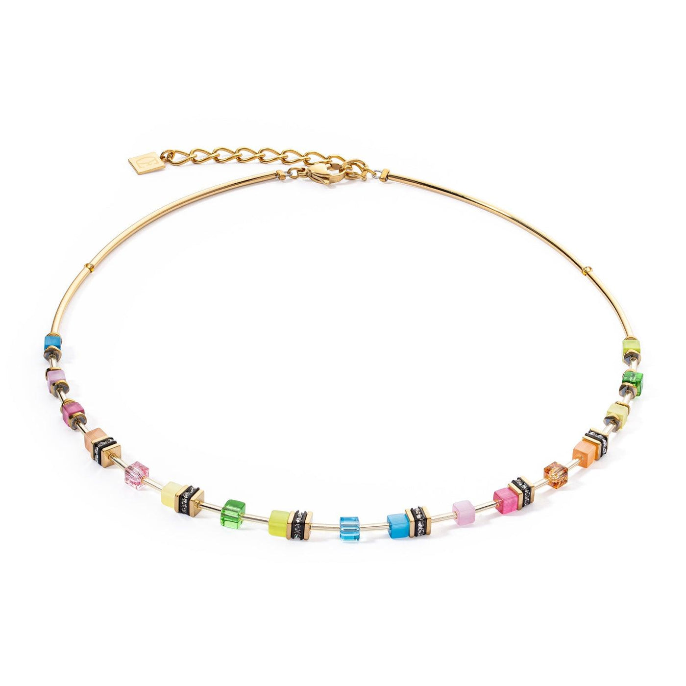 Coeur De Lion GeoCUBE® Light Mini Rainbow Necklace - Rococo Jewellery
