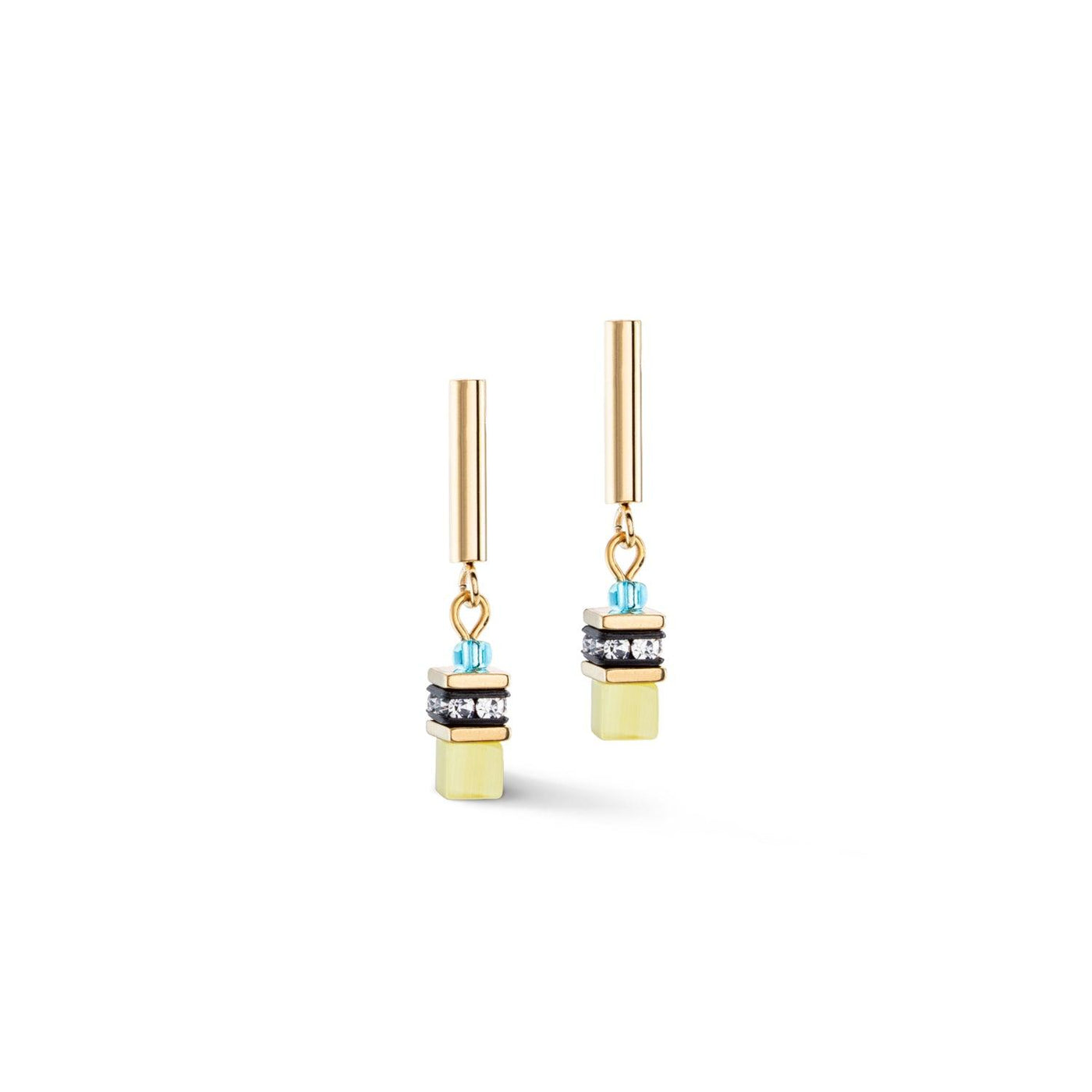 Coeur De Lion GeoCUBE® Light Mini Rainbow Earrings - Rococo Jewellery