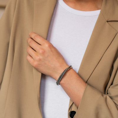 Ti Sento Sterling Silver Twist Design Bangle