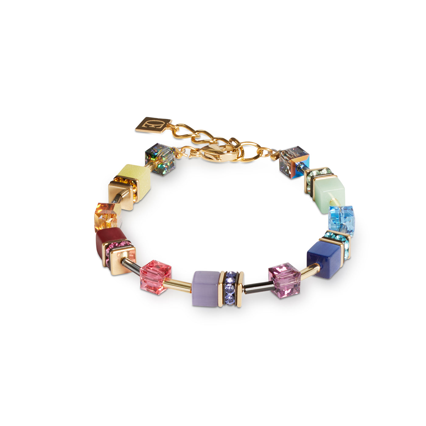 Coeur De Lion GeoCUBE® Iconic Gold Multicoloured Bracelet