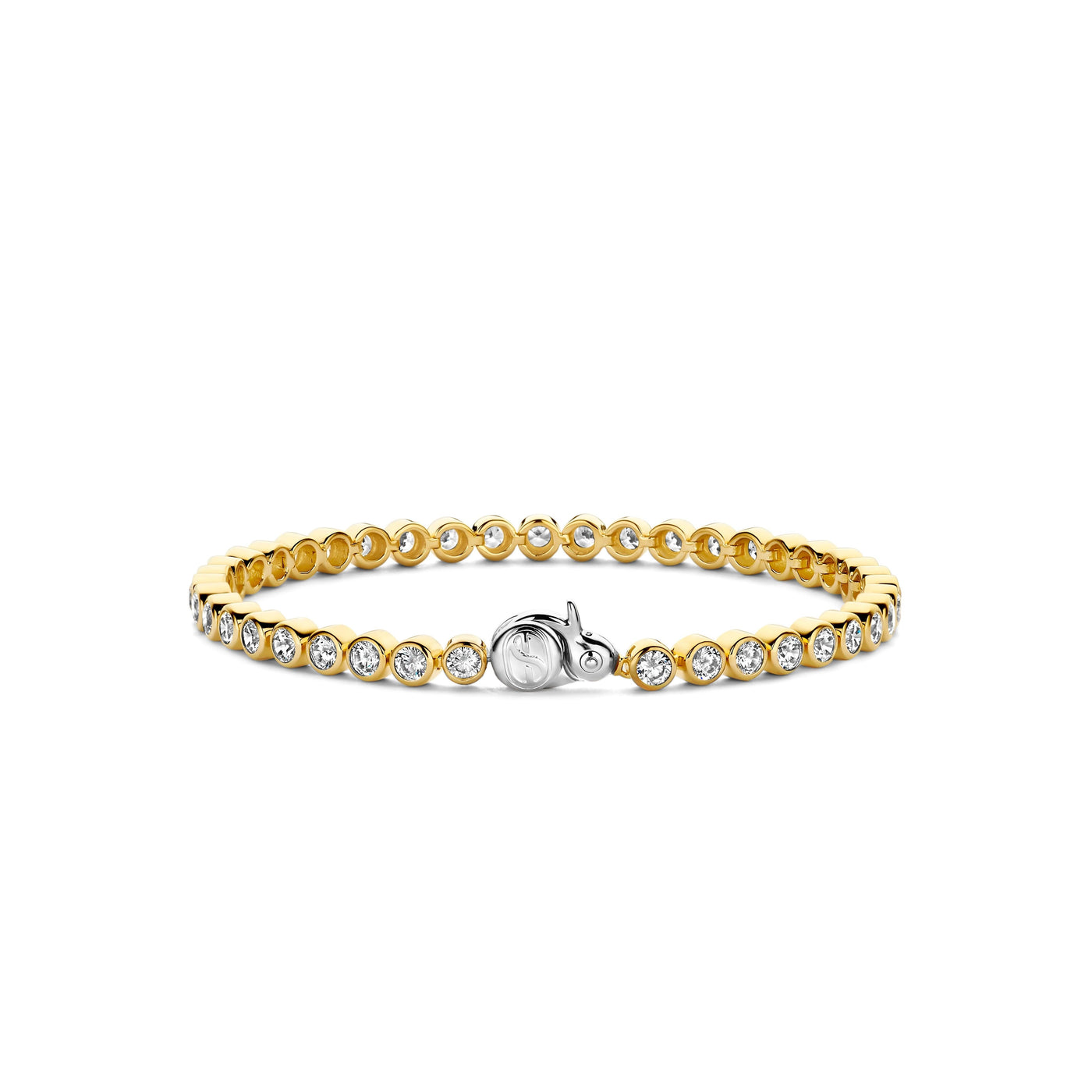 Ti Sento Gold Cubic Zirconia Tennis Bracelet - Rococo Jewellery