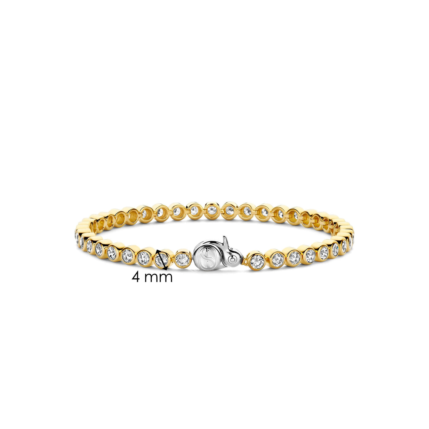 Ti Sento Gold Cubic Zirconia Tennis Bracelet - Rococo Jewellery