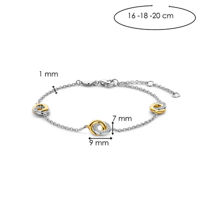 Ti Sento Silver and Gold Infinity Bracelet - Rococo Jewellery