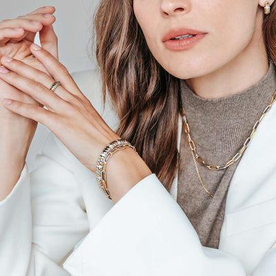 Ti Sento Mixed Metals Link Bracelet