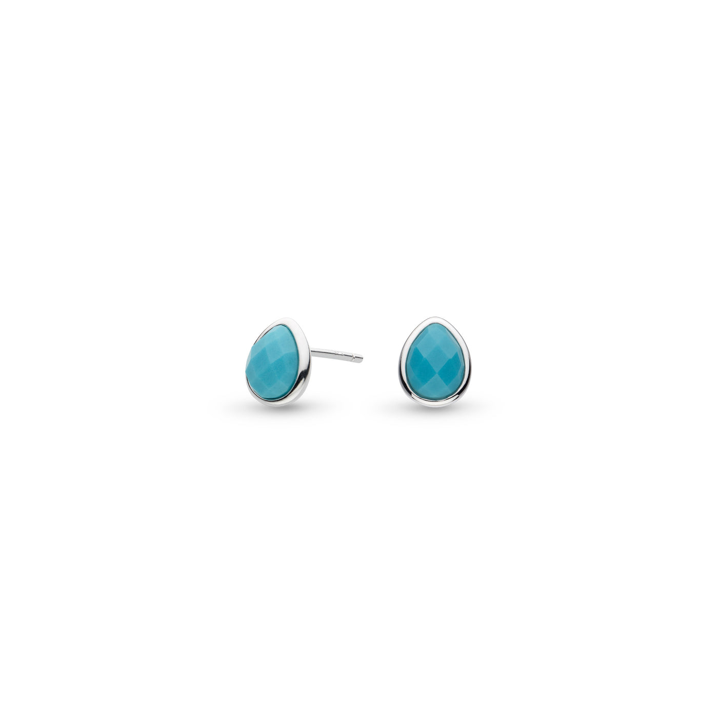 Kit Heath Coast Pebble Turquoise Gemstone Stud Earrings