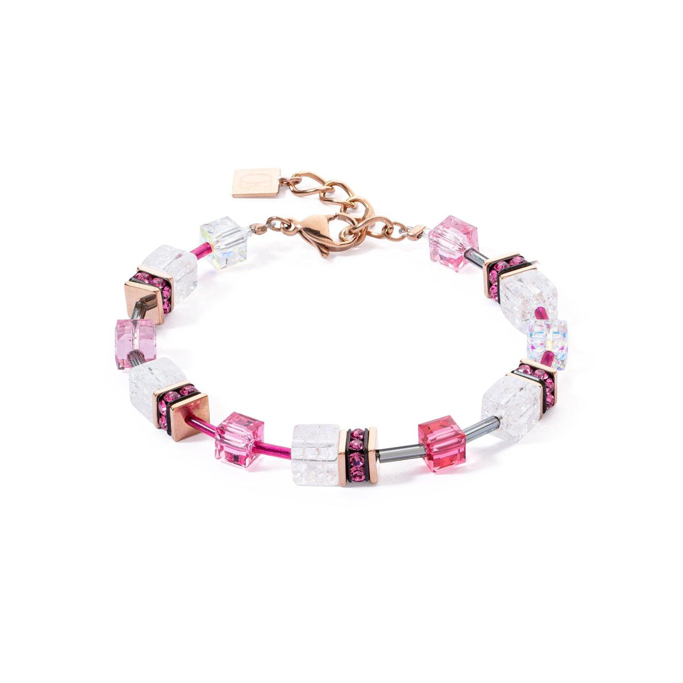 Coeur De Lion GeoCUBE® Iconic Nature Pink White Bracelet