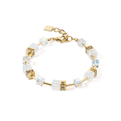 Coeur De Lion GeoCUBE® Iconic Nature Gold and White Bracelet - Rococo Jewellery