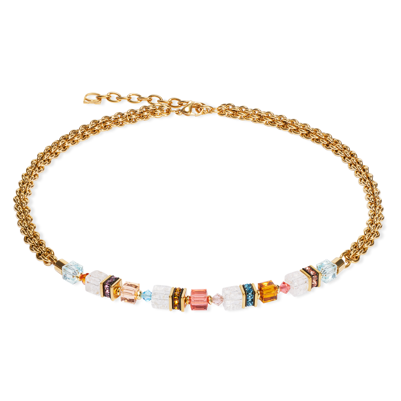 Coeur De Lion GeoCUBE® Fusion Summer Gold Sunset Necklace