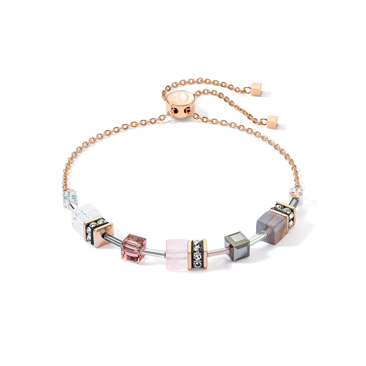 Coeur De Lion GeoCUBE® Iconic Nature Rose Grey Chain Bracelet