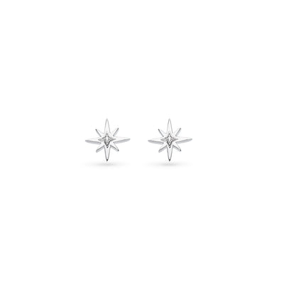 Kit Heath Sterling Silver Cubic Zirconia Star Stud Earrings