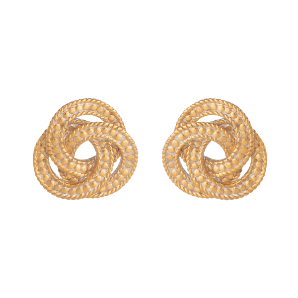 Anna Beck Gold Woven Stud Earrings - Rococo Jewellery