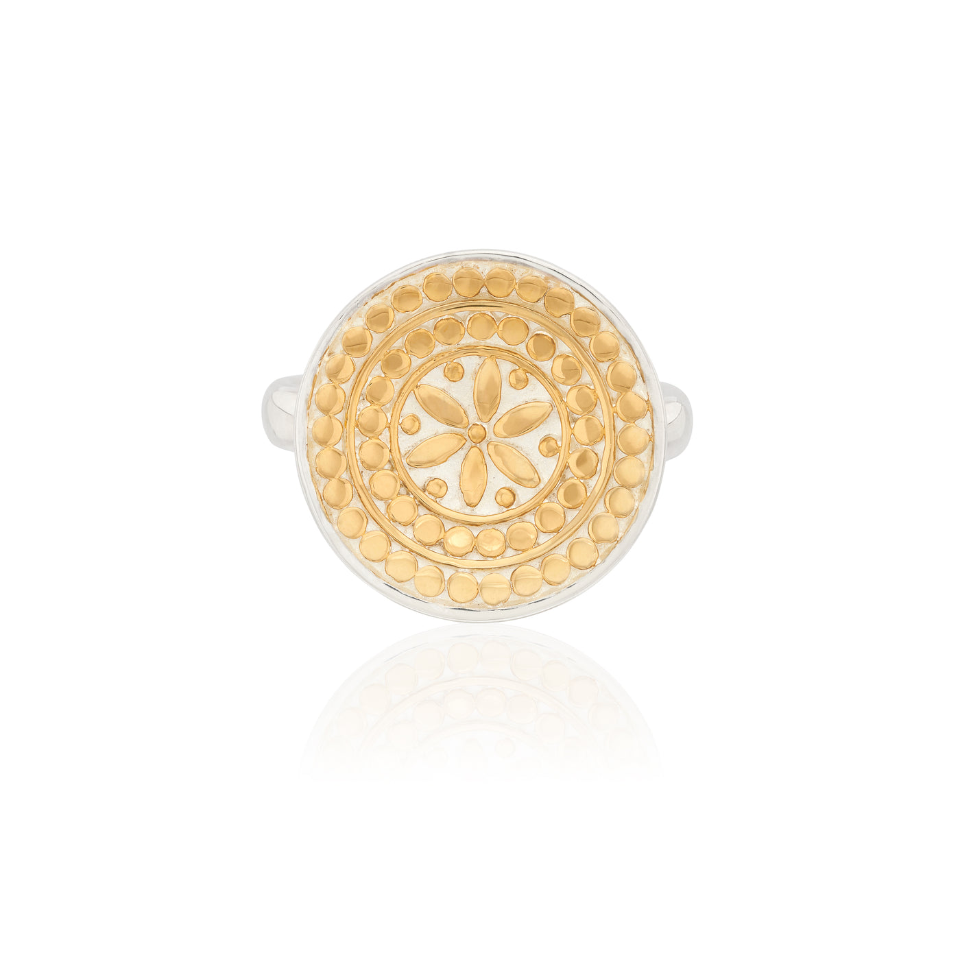 Anna Beck Gold Silver Classic Flower Dish Ring