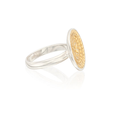 Anna Beck Gold Silver Classic Flower Dish Ring