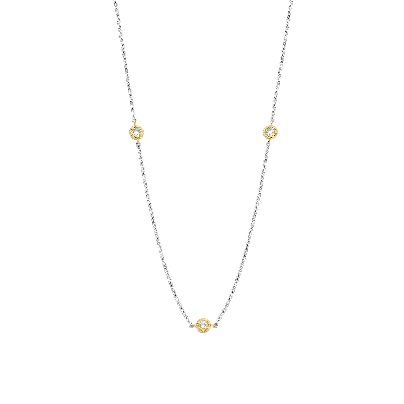 Ti Sento Gold Vermeil Silver and Cubic Zirconia Necklace