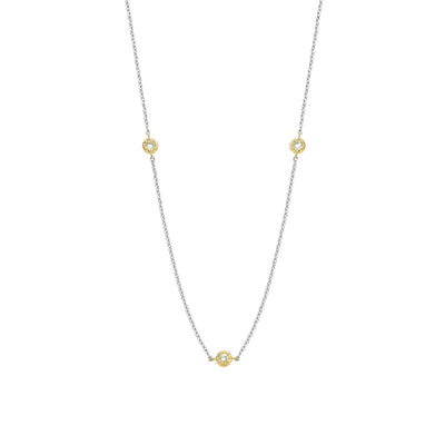 Ti Sento Gold Vermeil Silver and Cubic Zirconia Necklace