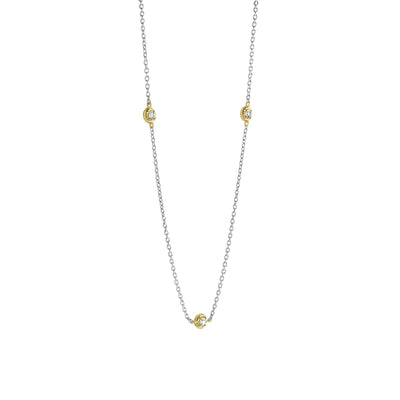 Ti Sento Gold Vermeil Silver and Cubic Zirconia Necklace