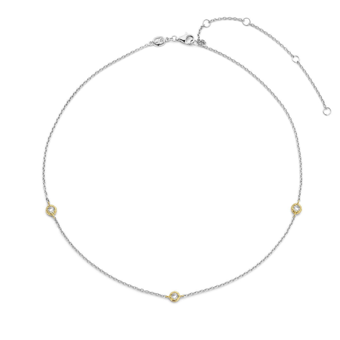 Ti Sento Gold Vermeil Silver and Cubic Zirconia Necklace