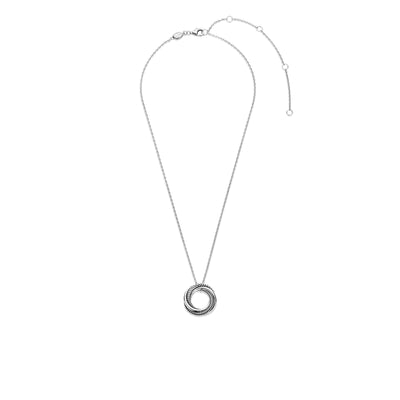 Ti Sento Sterling Silver Intertwined Circle Pendant Necklace