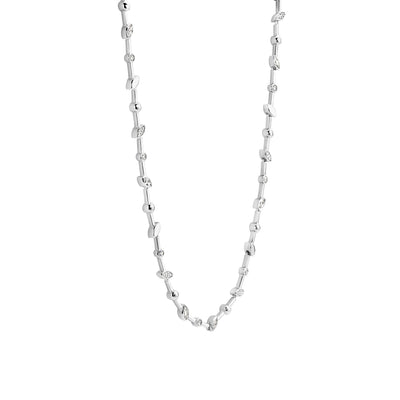 Ti Sento Sterling Silver Leaf Detail Necklace