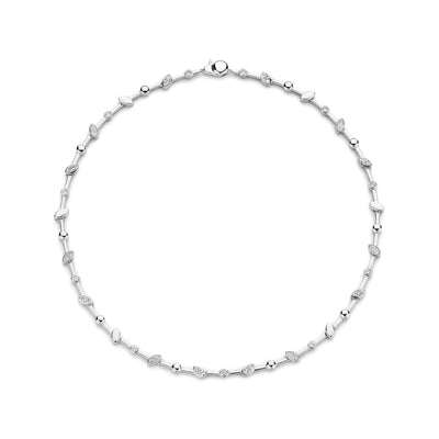 Ti Sento Sterling Silver Leaf Detail Necklace