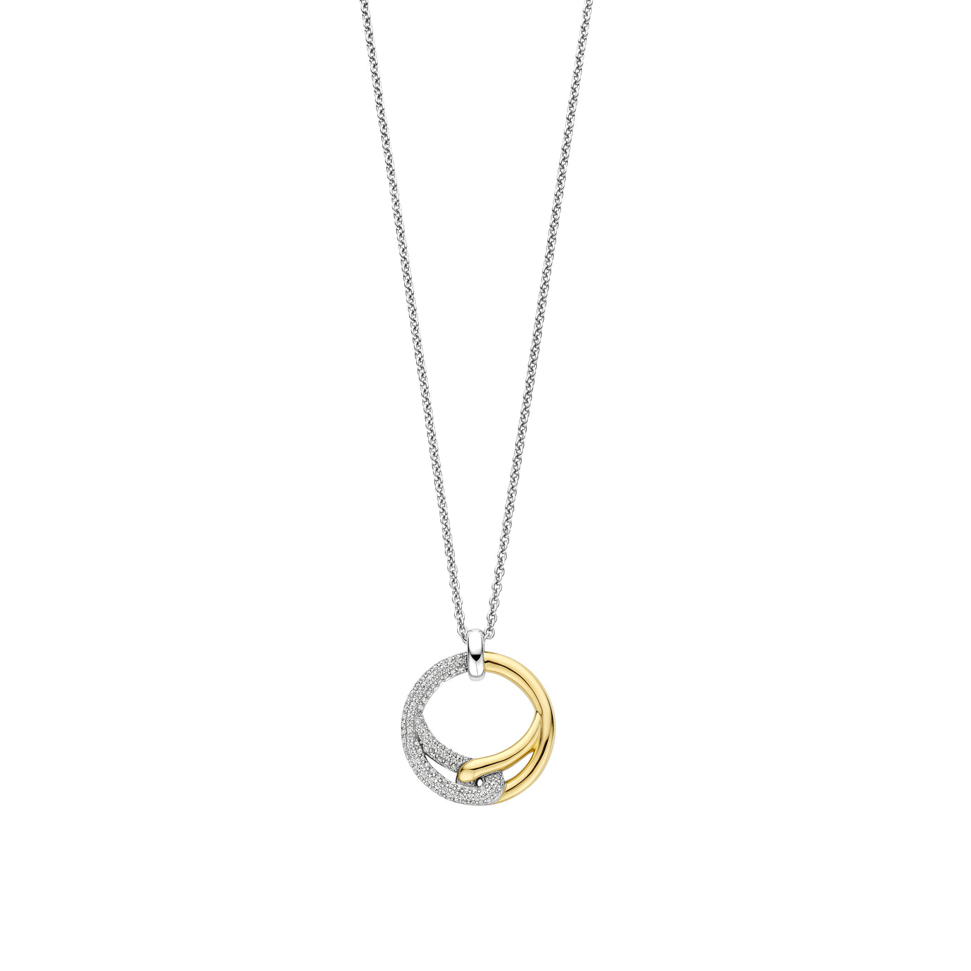 Ti Sento Gold Silver Zirconia Pendant