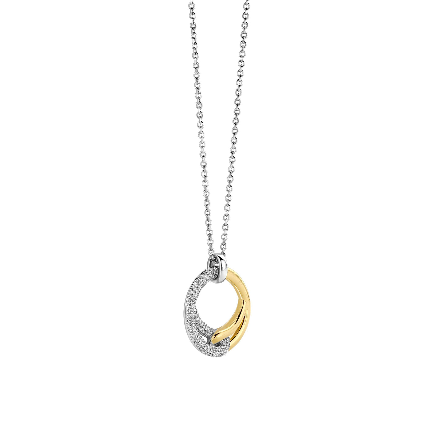 Ti Sento Gold Silver Zirconia Pendant