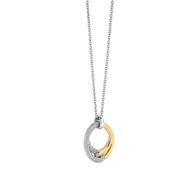 Ti Sento Gold Silver Zirconia Pendant