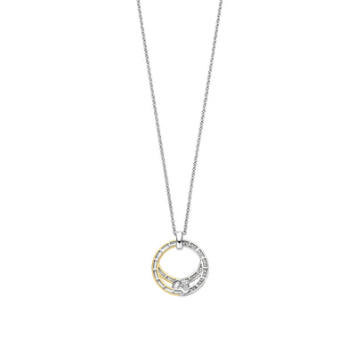 Ti Sento Gold Silver Zirconia Pendant