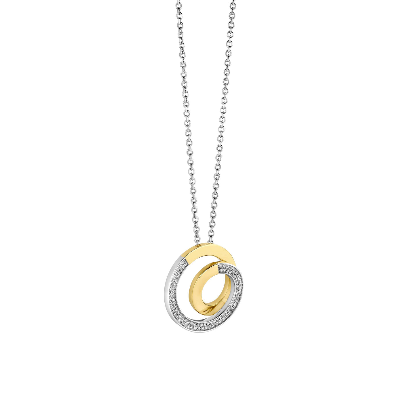 Ti Sento Cubic Zirconia Gold Silver Pendant