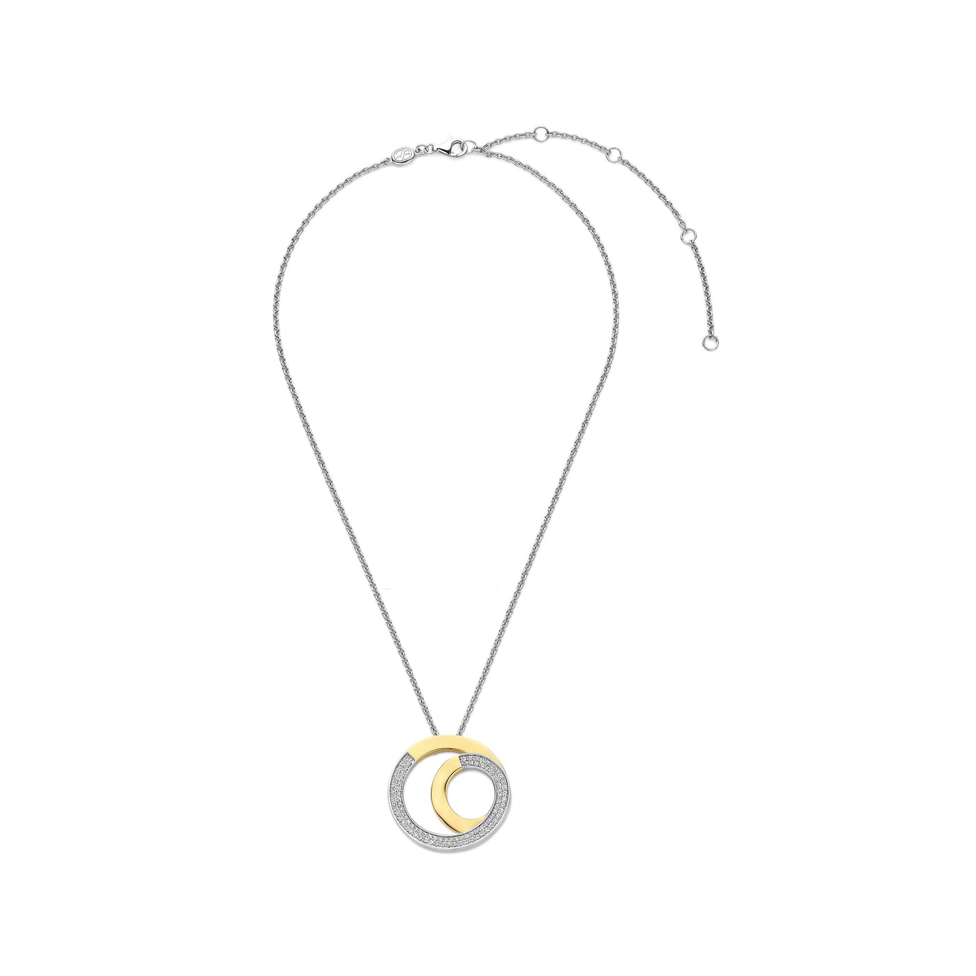 Ti Sento Cubic Zirconia Gold Silver Pendant